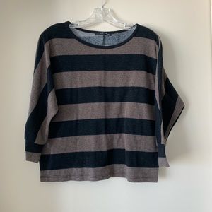 Brown and Black Striped Sweater